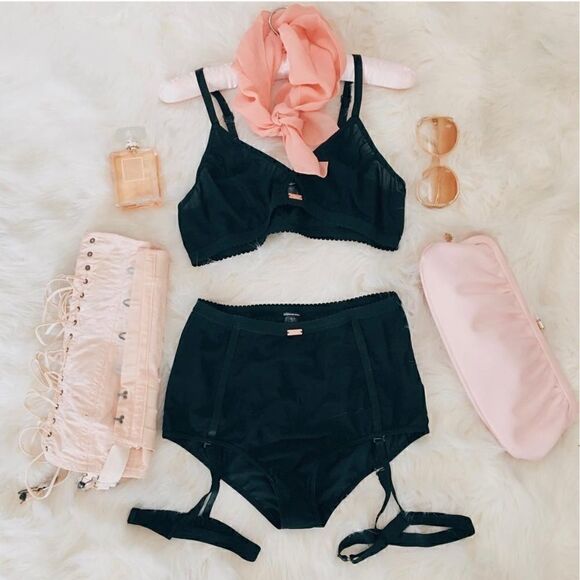 DAYDREAM NATION ONYX BRALETTE / DOLLS KILL BETTY BRA IN SHEER BLACK SIZE SMALL - Picture 12 of 13